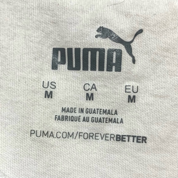 Puma Like New Men’s White Crewneck Short Sleeves T Shirt Size Medium - Picture 5 of 9